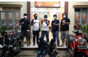 diduga hendak mencuri motor dua pemuda ditangkap tim elang jupi polres kepahiang