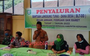 jelang hari raya idul Fitri pemdes sukamerindu cairkan BLT-DD tahap pertama