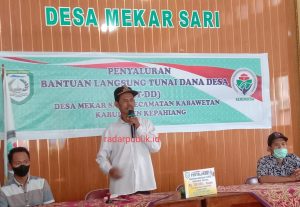 menjelang lebaran 53 KPM desa mekar sari terima BLT-DD