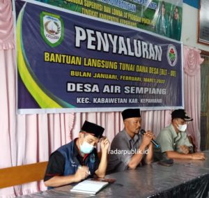 jelang lebaran 86 KPM desa air sempiang terima BLT-DD