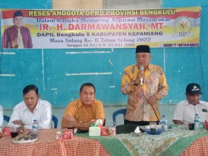 IR.H.Darmawansyah,MT  fraksi Golkar tampung aspirasi masyarakat ujan mas merigi