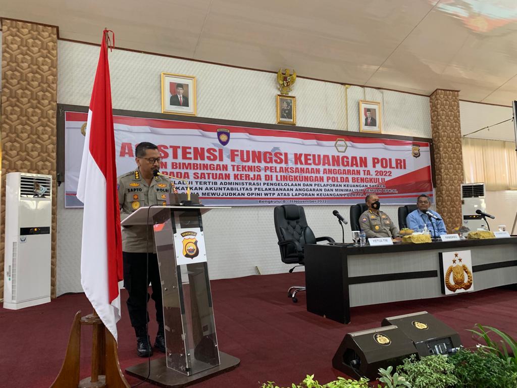 Mabes Polri Gelar Asistensi dan Bimbingan Teknis Laporan Keuangan di Polda Bengkulu