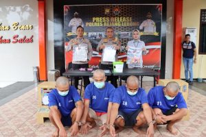 jajaran polres rejang Lebong amankan 4 orang terduga pelaku perjudian