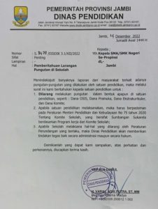 SMA Dan SMK Se-provinsi Jambi Bebas Biaya Sekolah