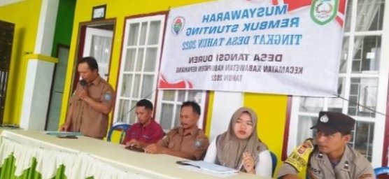 Pemdes Tangsi Duren Bersama Puskesmas Kabawetan Gelar Rembuk Stanting