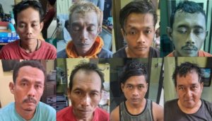Jajaran Polres Merangin, Amankan 8 Orang Pekerja Pertambangan Emas ilegal
