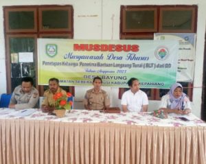 Pemdes Bayung Tetapkan 29 KK Sebagai KPM