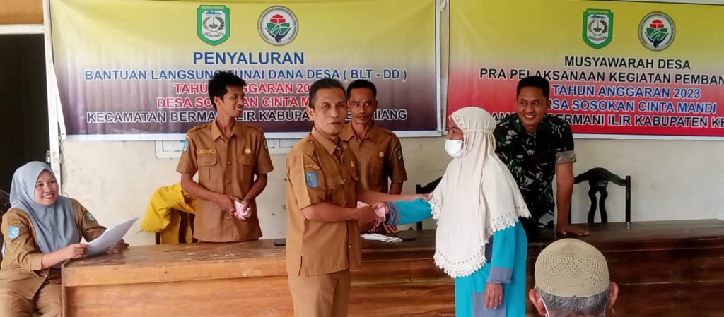 Jelang Lebaran 26 KPM desa Sosokan Cintamandi Terima BLT-DD