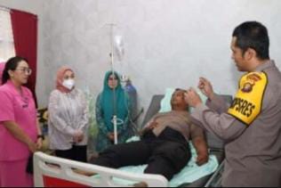 Personil Satlantas Polres Bungo Ditabrak Pengendara Motor Saat Bertugas