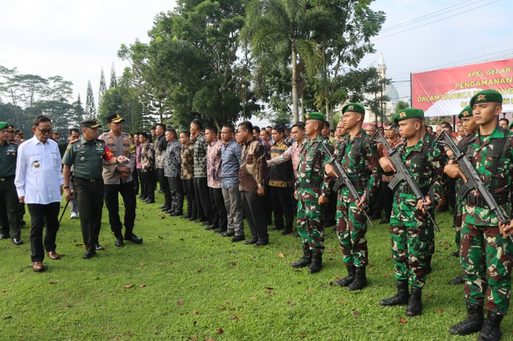 Satgas Gabungan Gelar Apel Persiapan Pengamanan Kedatangan Presiden di Kepahiang