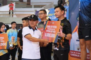 TIM BOLA VOLI PUTRA POLRES KEPAHIANG RAIH JUARA 3 PADA TURNAMEN KAPOLDA CUP TAHUN 2023