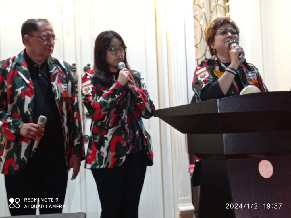 Awal Tahun Baru,Laskar Merah Putih Rayakan Natal Bersama Dr Maya Rumantir Calon DPD RI Dapil Sulut.