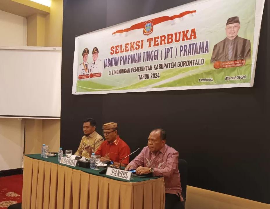 Beberapa Jabatan Lowong Pemkab Gorontalo Gelar Seleksi Terbuka. Tahap Awal