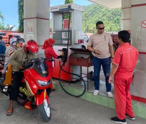Pastikan Ketersediaan BBM Jelang Lebaran, Sat Reskrim Polresta Gorontalo Kota Patroli ke SPBU