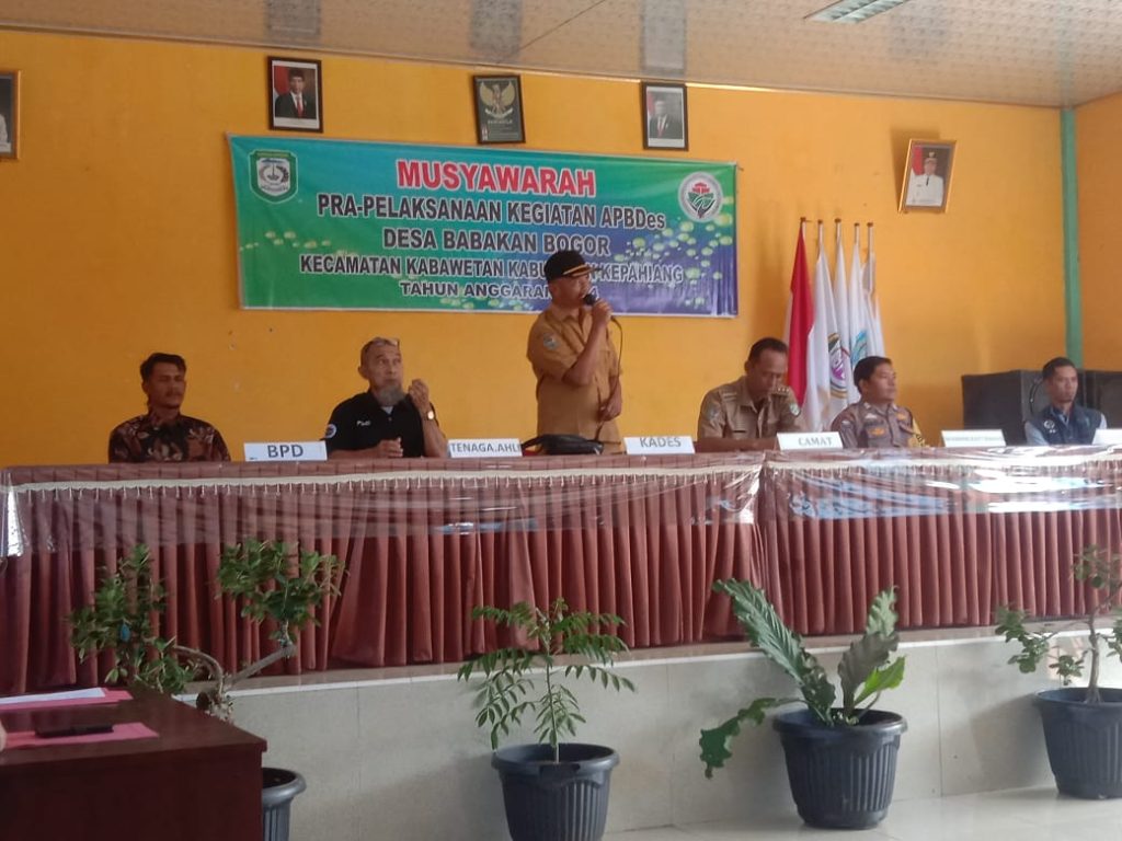 pemdes Babakan Bogor laksanakan kegiatan musyawarah pra pelaksanaan kegiatan