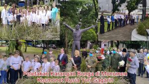 Dihadiri PPWI dan Perwakilan Kedubes, Peletakan Bunga di Monumen Gagarin Berlangsung Hikmad