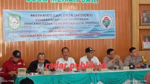 MUSDES (RKPdes) TA.2025, Kades Mekar Sari Paparkan Ini