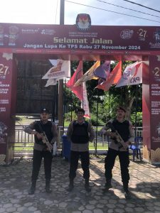 Ciptakan Situasi Yang Aman, Personil Polres Kepahiang Amankan Kantor KPU