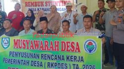 Pemdes Karang Tengah Gelar Rembuk Stunting dan Musdes RKPDes 2026