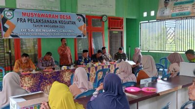 Musdes Pra Pelaksanaan Kegiatan TA. 2025 Pemdes Benuanggaling Tetapkan Ini